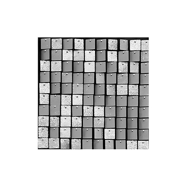 Painel Metalizado Shimmer Wall Prata com Glitter - 30x30cm - 1 unidade - Rizzo