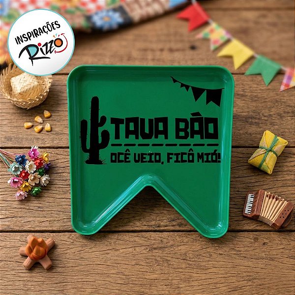 Bandeja Decorativa Tava Bão - Bandeira Verde - 1 unidade - Rizzo