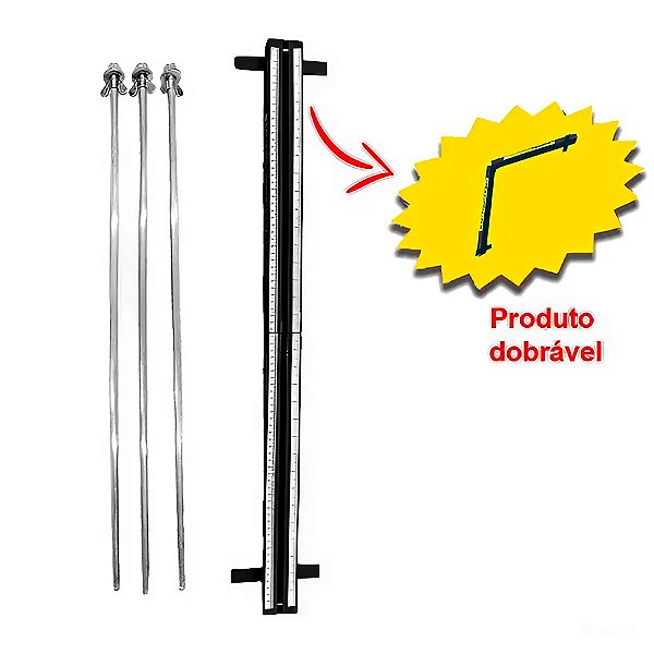 Medidor de Metal para Balão Profissional 32'' - Preto - Figadoli - 1 unidade - Rizzo Balões
