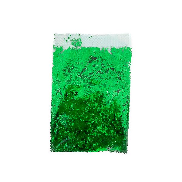 Confete Mini Bolinha Metalizado 15g - Verde - Double Face - 1 unidade - Rizzo