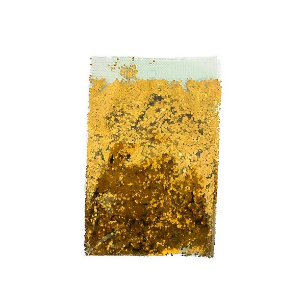 Confete Mini Bolinha Metalizado 15g - Dourado - Double Face - 1 unidade - Rizzo