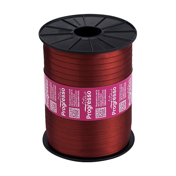 Fita de Cetim 7mm nº1 - 100m Cor 1383 Terra - 1 unidade - Fitas Progresso - Rizzo