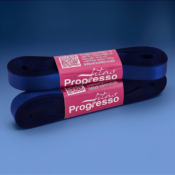 Fita de Cetim 10mm nº2 - 10m Cor 1199 Azul Bic - 1 unidade - Fitas Progresso - Rizzo
