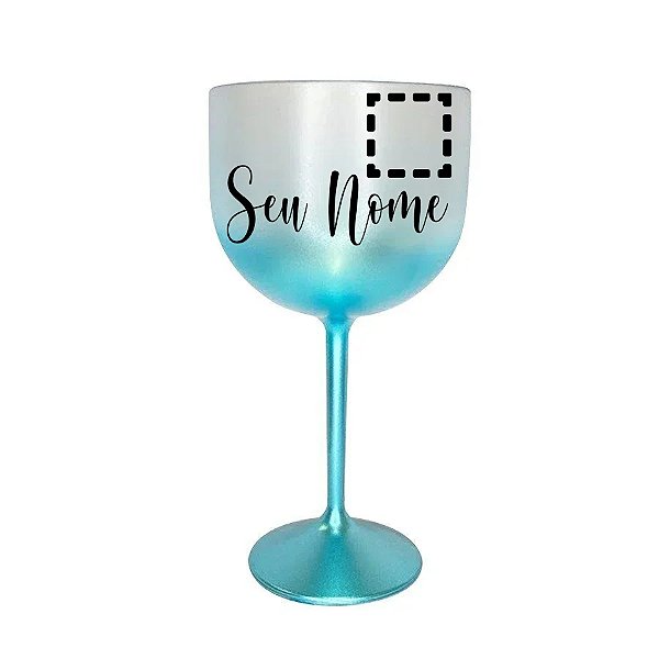 Taça de Gin c/ Nome e Figura - Tiffany - 1 unidade - Rizzo Personalizado