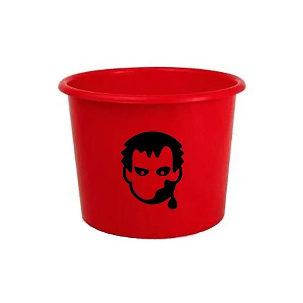 Balde de Pipoca Vermelho Personalizado - Silhueta Vampiro - 1 unidade - Rizzo