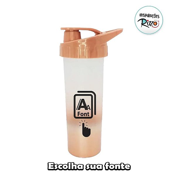 Garrafa Ice para Personalizar c/ Nome - Rose Gold Fosco  - 1 unidade - Rizzo Personalizado