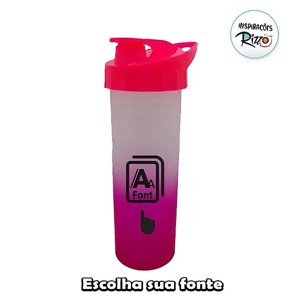 Garrafa Ice para Personalizar c/ Nome - Pink Fosco  - 1 unidade - Rizzo Personalizado