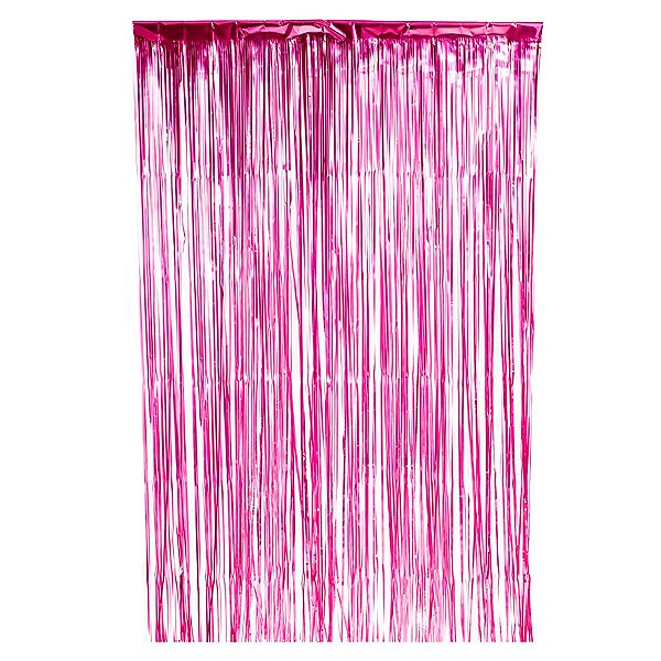 Cortina Decorativa Metalizada Pink Fosca 1x2m - 1 unidade - Rizzo
