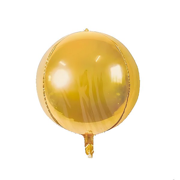 Balão de Festa Metalizado 50" 1,25m - Orbz Dourado - 1 unidade - Rizzo
