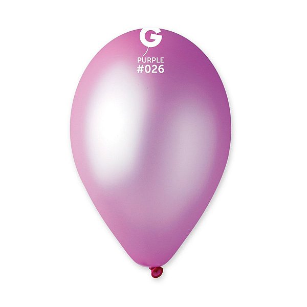 Balão de Festa Látex Neon - Purple (Roxo) #026 - 1 unidade - Gemar - Rizzo