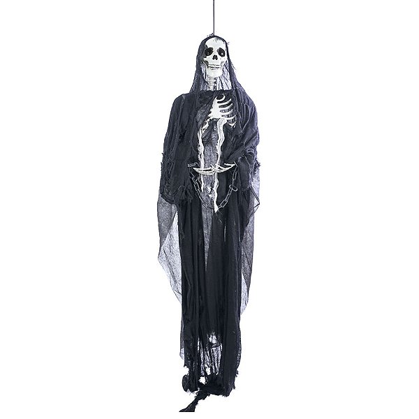 Enfeite Decorativo Halloween - Caveira Massimo - 1,94m - Som, Luz e Movimento - 1 unidade - Cromus - Rizzo
