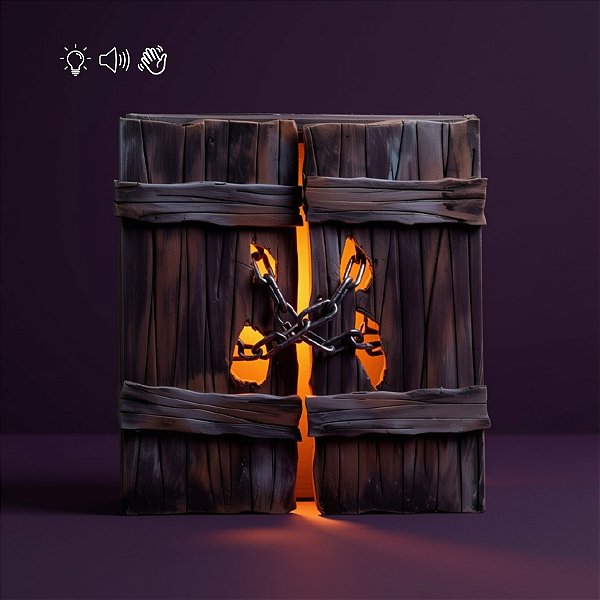 Enfeite Decorativo Halloween com Luz, Som e Movimento - Porão Assombrado - 24cm - 1 unidade - Cromus - Rizzo