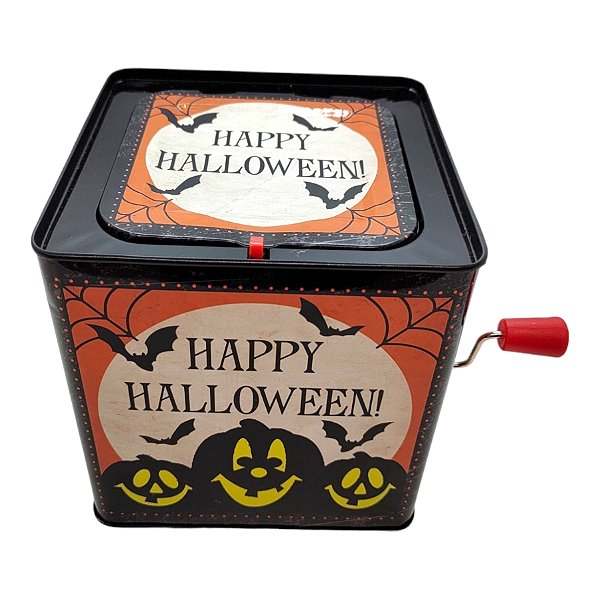Brinquedo de Halloween com Movimento - Caixa Surpresa Gato - 1 unidade - Rizzo