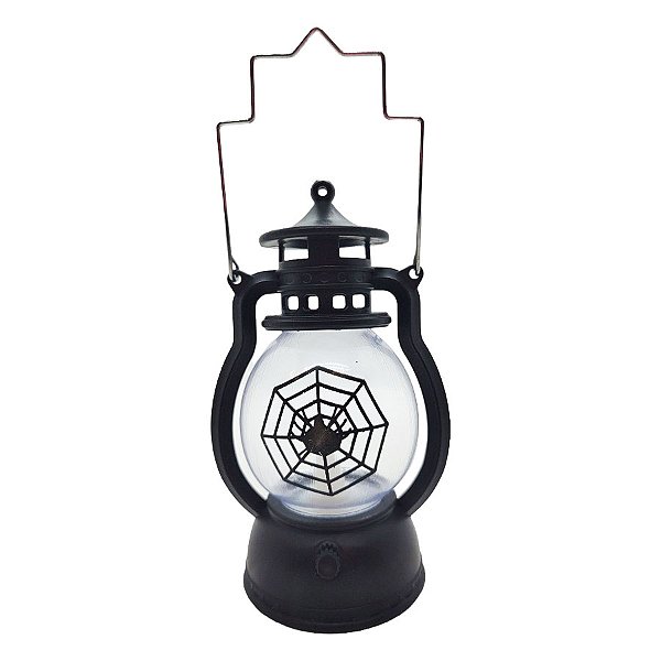 Mini Lamparina Decorativa Halloween - Teia de Aranha - 12x6cm - 1 unidade - Rizzo