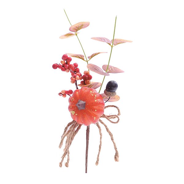 Enfeite de Halloween - Galho de Abóbora - 25cm - 1 unidade - Cromus - Rizzo