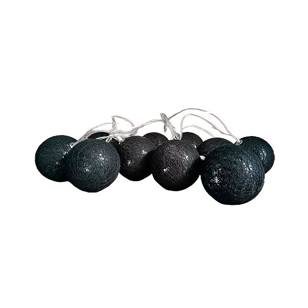 Luminária Cordão de Luz Led Bolinhas - Preto - 1 unidade - ArtLille - Rizzo