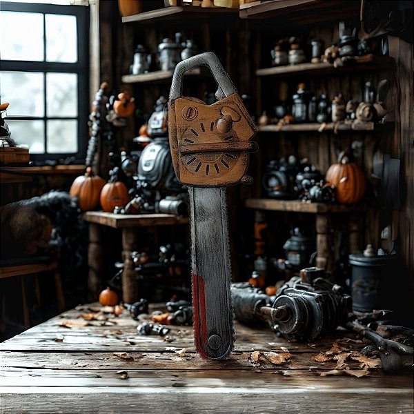 Enfeite Decorativo de Halloween - Serra Eletrica - 1 unidade - Rizzo