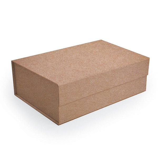Caixa de Papel Rígido Retangular Kraft com Ímã - 1 unidade - Cromus - Rizzo