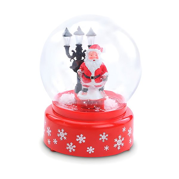 Globo Decorativo de Natal - Noel com Neve e Música - 18cm - 1 unidade - Cromus - Rizzo