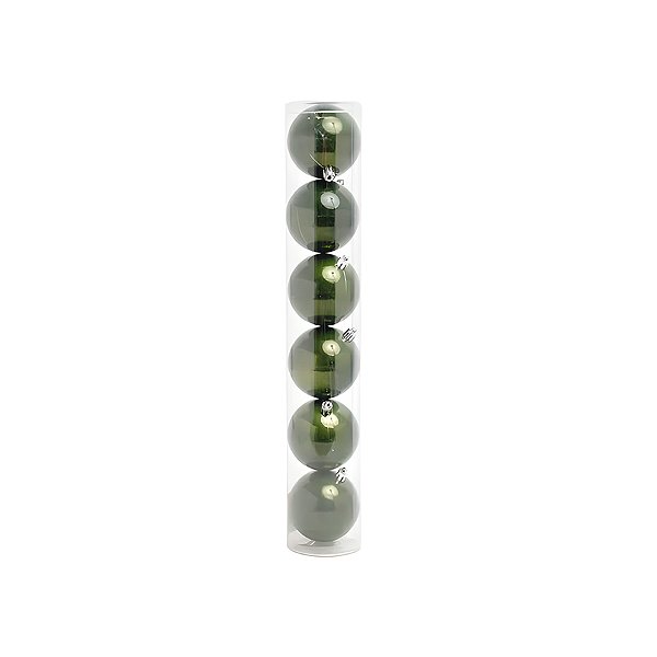 Bolas de Natal em Tubo - Verde - 5cm - 6 unidades - Cromus - Rizzo