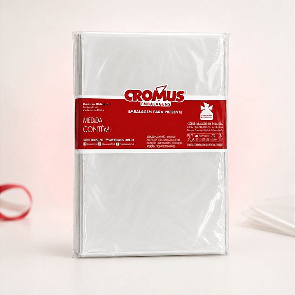 Saco Transparente - 10x14cm - 050280 - 100 unidades - Cromus