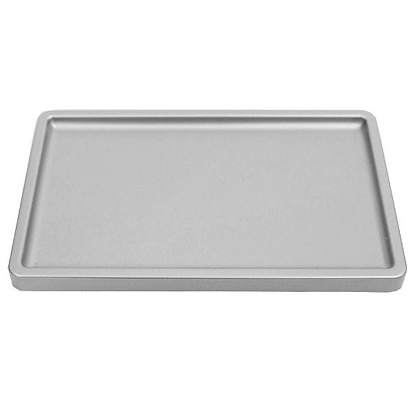 Bandeja Retangular 30x18cm Premium Prata - 01 unidade - Só Boleiras - Rizzo Embalagens