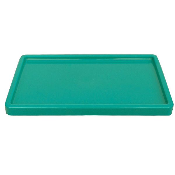Bandeja Retangular 30x18cm Verde Esmeralda - 01 unidade - Só Boleiras - Rizzo Embalagens