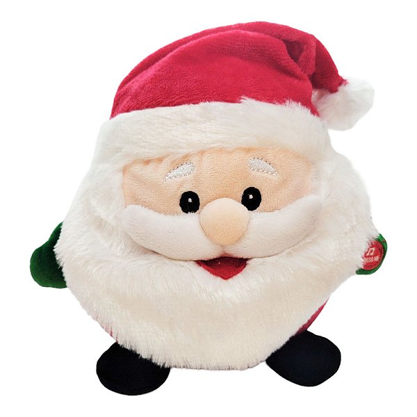 Pelúcia Papai Noel Musical - Com Som o Movimento - 22x22x15cm - 1 unidade - Rizzo