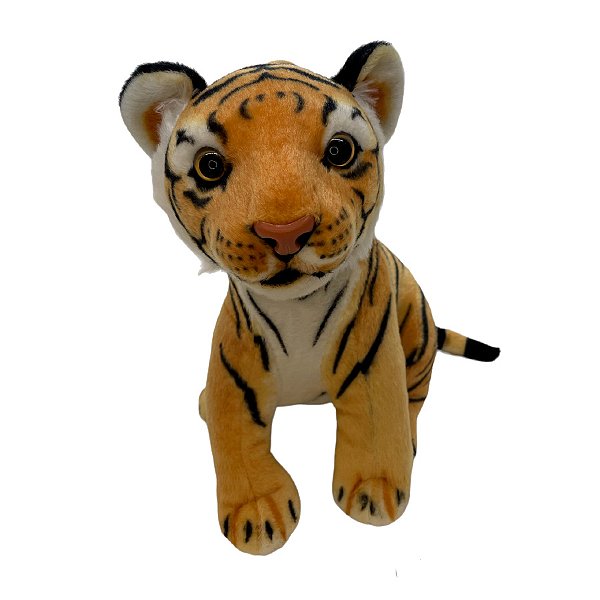 Tigre de Pelúcia - Amarelo - 25cm - 1 unidade - Rizzo