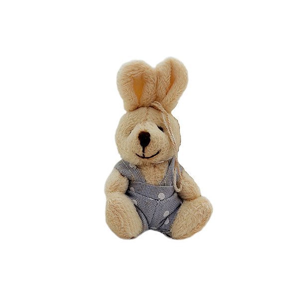 Mini Coelho de Pelúcia Azul Poa - 10cm - 1 unidade - Cromus - Rizzo