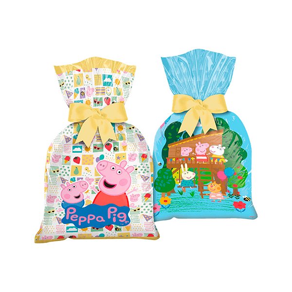 Sacola Plástica - Peppa Pig Clássica - 8 unidades - Regina - Rizzo