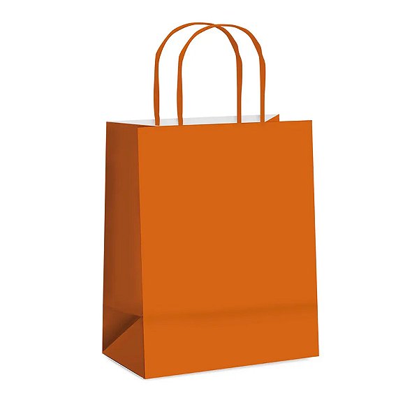 Sacola de Papel G 32x26,5x13cm - Caramelo - Fundo Largo - 10 unidades - Cromus - Rizzo