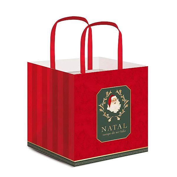 Sacola de Papel 27,5x22cm - Noel Vitoriano - Panetone 1 unidade - Cromus - Rizzo