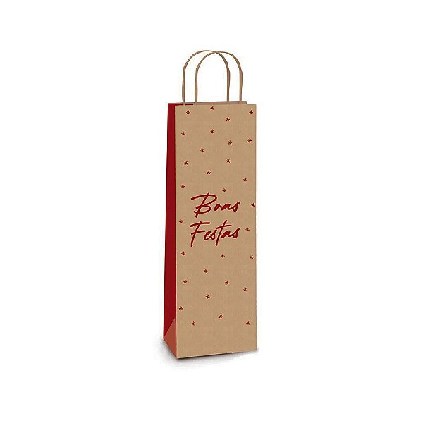 Sacola de Papel Garrafa 35x13x8cm - Lines  - 10 unidades - Cromus - Rizzo