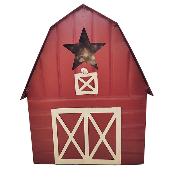 Enfeite de Natal - Casinha de Ferro - 28x22x13cm - 1 unidade - Rizzo