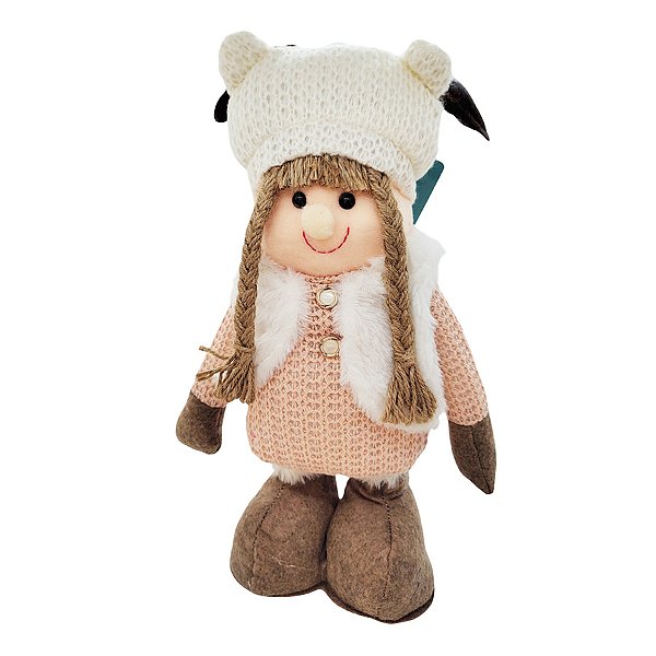 Menina em Pé de Pelúcia - 30cm - 1 unidade - Rizzo