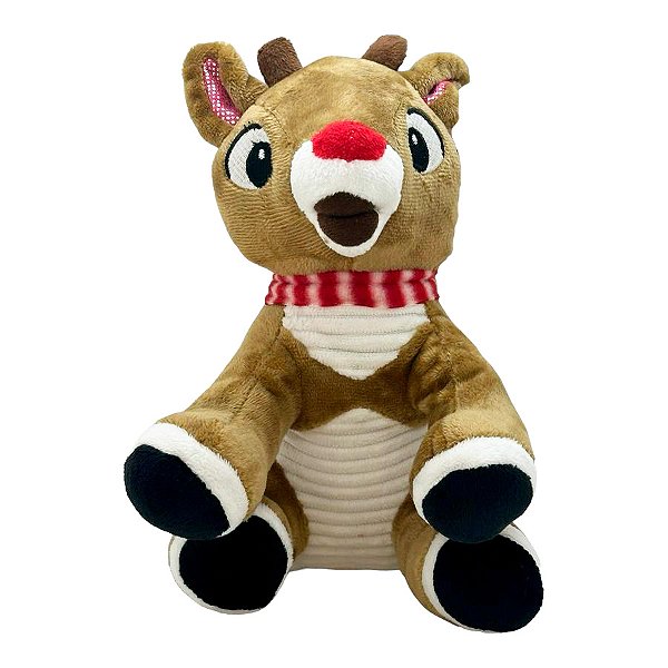 Rena com Cachecol de Pelúcia - 20cm - 1 unidade - RizzoR8 M2 A2 P1