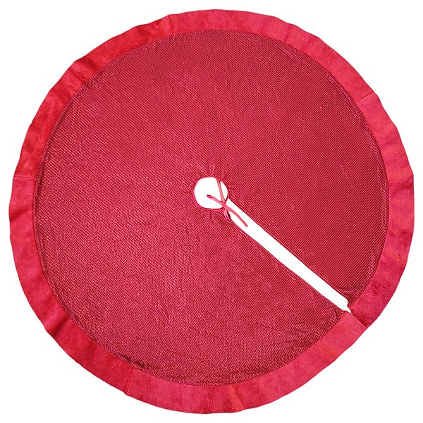 Saia para Árvore de Natal - Vermelho Glitter - 120cm - 1 unidade - Rizzo