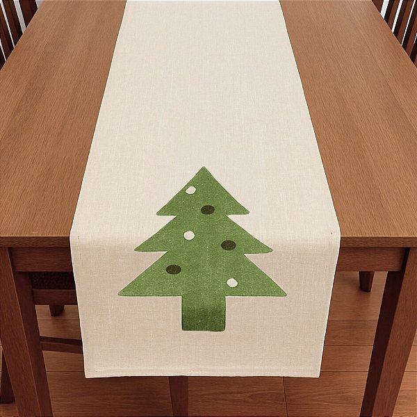 Caminho de Mesa de Natal - Pinheiro Verde - 150cm - 1 unidade - Rizzo