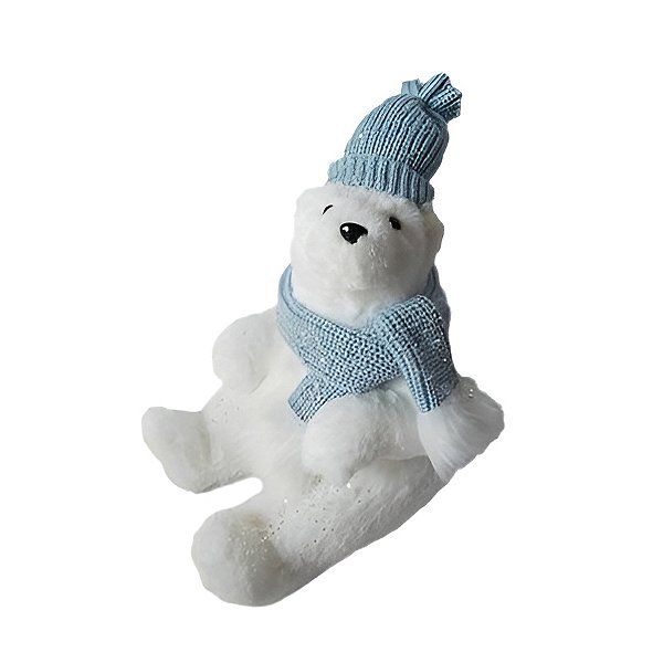 Enfeite de Natal Urso Polar Sentado - 32cm - 1 unidade - Rizzo