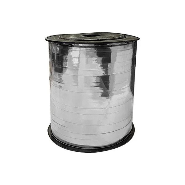 Fitilho Decorativo 200m - Metalizado Prata - 1 unidade - Rizzo