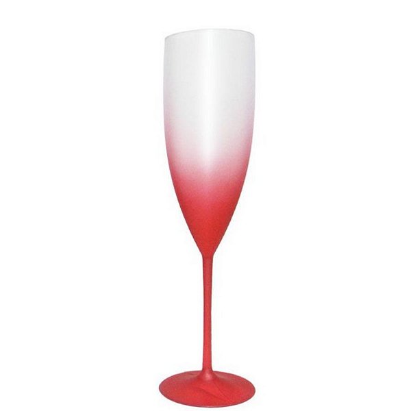 Taça Champanhe Degrade Vermelha - 01 Unidade - Rizzo Festas
