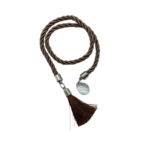 Cordão Decorativo - Marrom Pompom - 32cm - 1 unidade - Rizzo