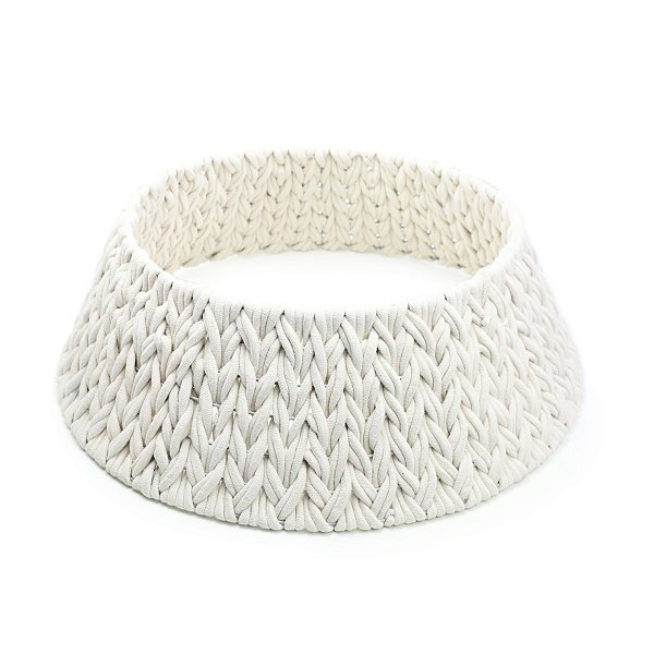 Saia Para Árvore de Natal Rígida - Branco - 50x50cm - 1 unidade - Cromus - Rizzo