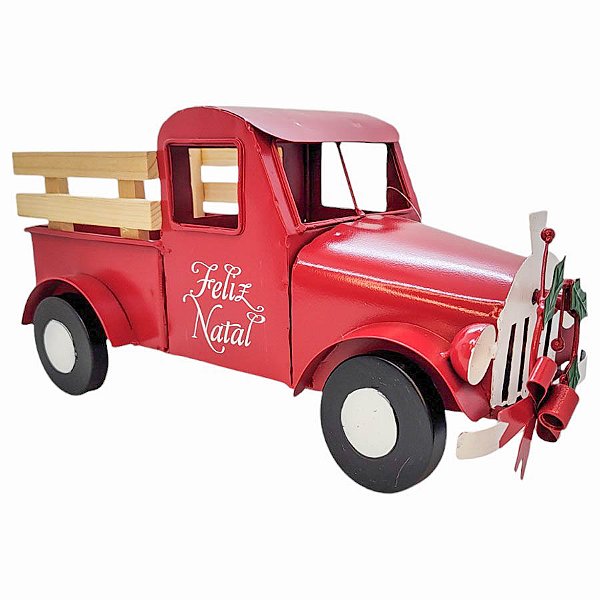 Enfeite de Natal - Caminhonete de Ferro - 32x14cm - 1 unidade - Rizzo