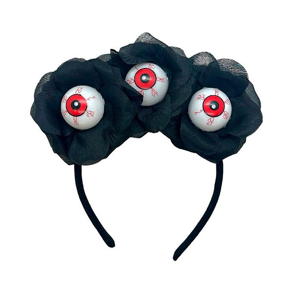 Tiara Flor com Olhos de Halloween - 1 unidade - Rizzo