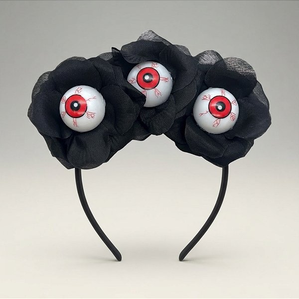 Tiara Flor com Olhos de Halloween - 1 unidade - Rizzo