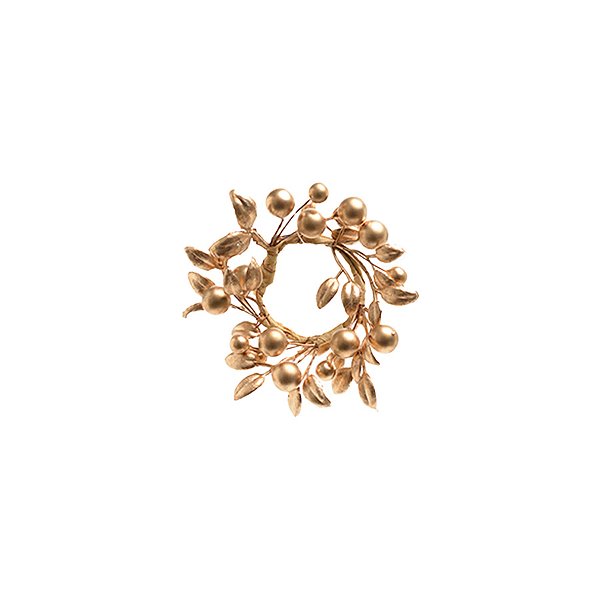 Mini Guirlanda Folhas e Frutas - Champagne - 10cm - 1 unidade - Cromus - Rizzo