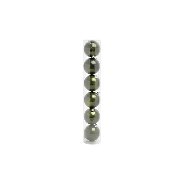 Bolas de Natal em Tubo - Verde - 4cm - 6 unidades - Cromus - Rizzo