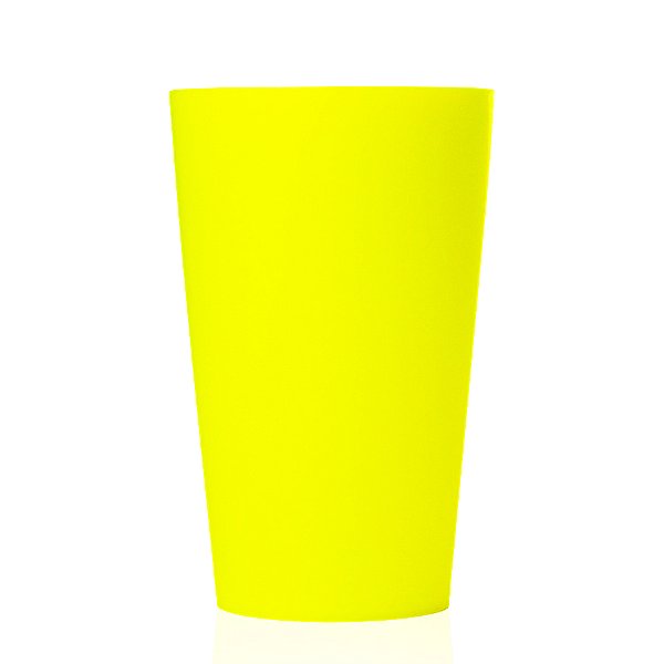 Copo de Acrílico Durável 300ml - Amarelo Neon - 1 unidade - Rizzo
